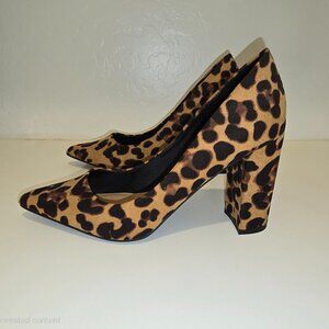 Bamboo Leopard Block Heels – Size 7